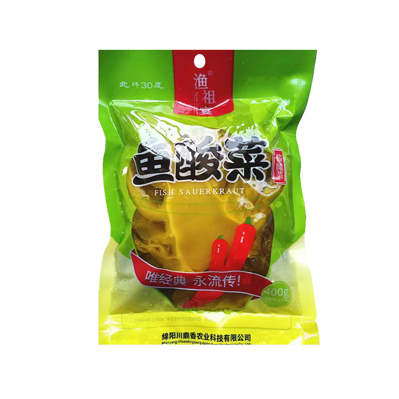 漁祖宴四川魚酸菜下飯菜酸菜魚調(diào)味酸菜粉絲老壇酸菜泡菜不辣400g