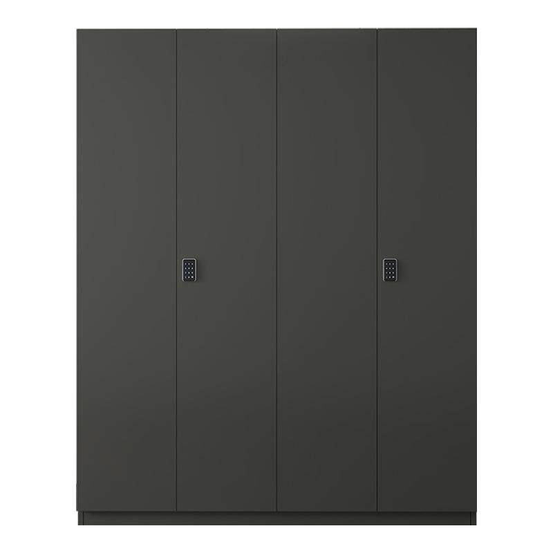 鞋柜收纳柜一体靠墙家用门口带密码锁外楼道电梯口实木门外走廊柜