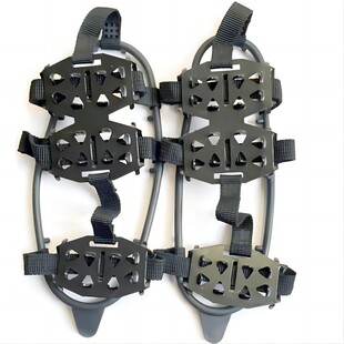 登山 防滑冰爪 24齿鞋链 防滑钉 便携雪地户外鞋套攀冰户外