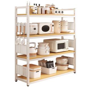 厨房置物架多功能微波炉烤箱调料品橱柜储物架落地家用多层收纳架
