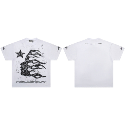 Hellstar高街印花短袖T恤