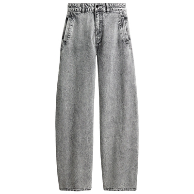 JACQUES WEI H&M女装牛仔裤2026夏季新款筒形水洗弯刀裤1320581