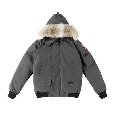 大鹅01飞行员夹克羽绒服男款加厚