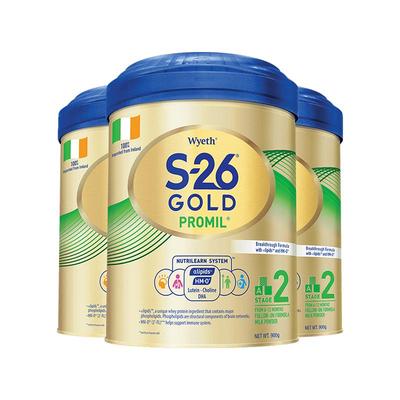 【自营】惠氏港版金装2段850g*3