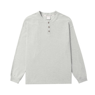 MAD官方 | 迈克罗德 美式亨利领春秋内搭上衣潮牌打底长袖T恤男