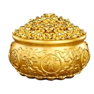 实心沙金小元宝迷你金条金元宝招财进宝聚宝盆铜米缸摆件装饰配件