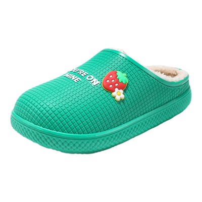 2025秋冬季新款居家加绒棉拖鞋男