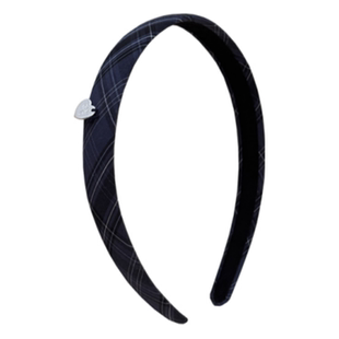 Bellar/larmood Vintage bbr经典复古格纹少女学院风爱心圆片发箍