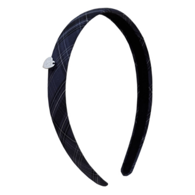 bbr复古格纹少女学院风爱心发箍