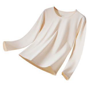 帕兰朵秋衣女款单件上衣全棉保暖内衣女士打底棉毛衫冬季2026新款