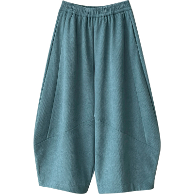 日韩系灯芯条绒加绒气球灯笼裤子