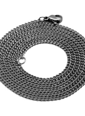 钛钢项链马鞭链男女款加长单链子