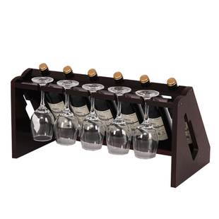创意红酒架家用红酒杯架倒挂高脚杯架酒柜装饰摆件实木葡萄酒架子