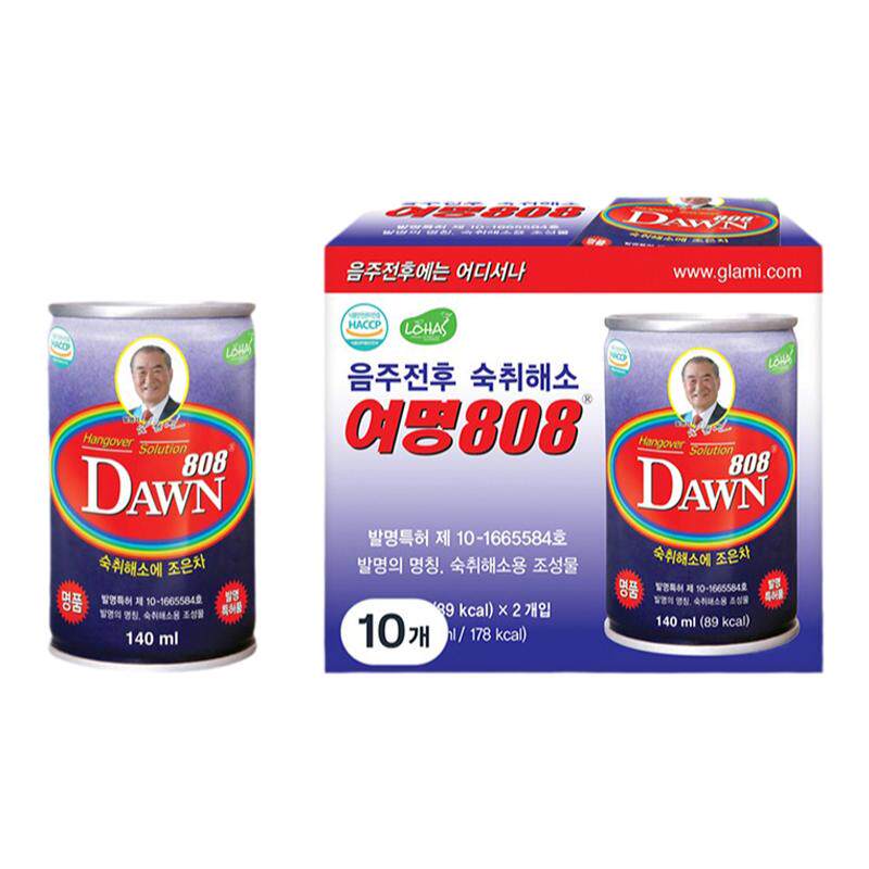 韩国DAWN808解酒茶KTV饭局神器老爷爷醒酒饮料缓解宿醉便携119ml