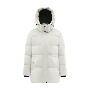 艾莱依户外休闲运动羽绒服2025秋冬新款连帽双层门襟防风短款外套