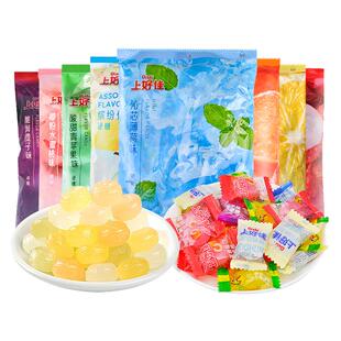 上好佳薄荷口味硬糖500g清凉老式薄荷糖多口味散装糖果小零食批发