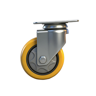 静音万向轮中型脚轮聚氨酯轮猫狗笼宠物笼轮子平板车轮手推车轮子