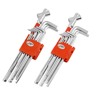 捷科内六角扳手套装六角螺丝刀六棱扳手内六角 BL-C9+1球头/平头