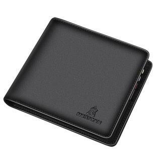 稻草人钱包男真皮短款多卡位皮夹送爸爸男朋友生日礼物实用薄钱夹