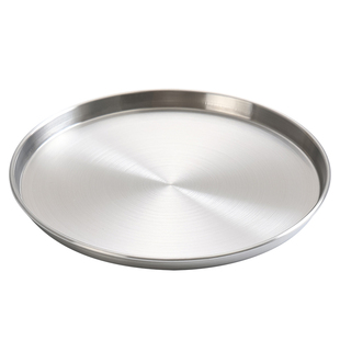 韩式不锈钢圆盘烤肉浅盘子甜品蛋糕盘子水果托盘圆形平底托盘骨碟