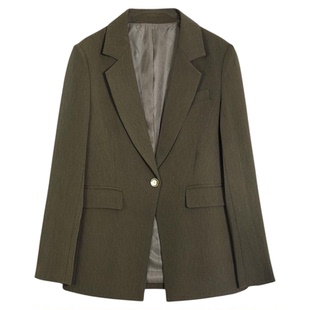 movk棕色西装套装女正装职业通勤教师气质外套公考面试收腰西服女