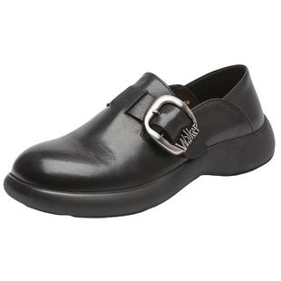 Walker Shop单鞋女2025春季新款懒人英伦风一脚蹬浅口厚底乐福鞋