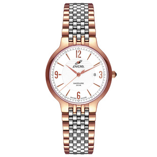 【官方正品】Enicar英纳格简约超薄女士石英款手表单日历瑞士腕表