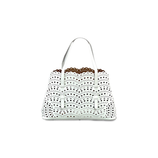 真皮百搭镂空编织包女手提雕花菜篮子包牛皮高级感单肩斜挎托特包