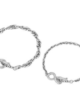 zeroline镶钻莫比乌斯环手链女