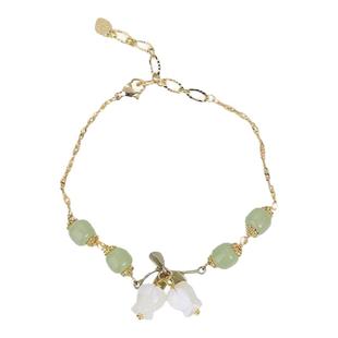 铃兰花手链女款2025新款高颜值学生党森系轻奢小众精致闺蜜手串