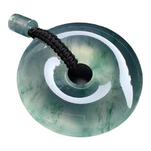 平安扣翡翠吊坠缅甸老坑种玉佩扣子冰种飘花高货玉坠翡翠处理高端