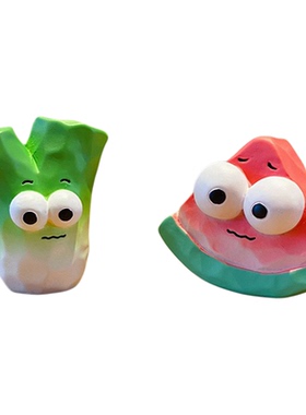 百茂原创木雕风蔬果树脂摆件