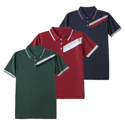 高中小学生校服短袖POLO衫上衣棉