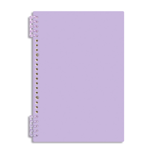 得力不硌手活页笔记本可拆卸B5线圈活页本简约大学生a4笔记本子考研可拆环扣方格记事纸软皮外壳高颜值日记本