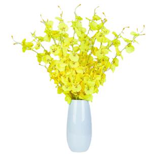 跳舞兰仿真花束高品质塑料绢花假花客厅餐桌摆设装饰花干花摆件花