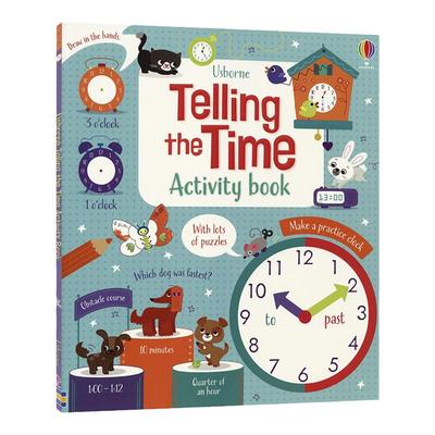 Usborne Telling the Time Activity Book(Maths Activity Books) 数学时间认知活动书 儿童数学启蒙书 数学时间概念 英文原版进口