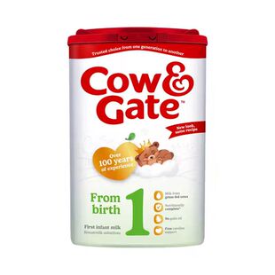 【官方授权 】英国牛栏Cow&Gate1段0-6个月婴儿奶粉原装进口800g