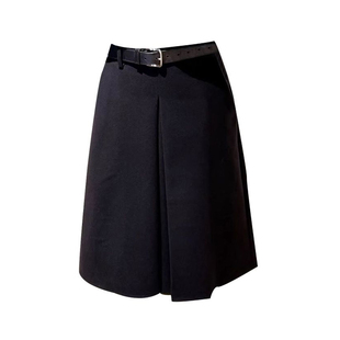 时髦通勤超显瘦复古高腰毛呢半身裙女加厚保暖抗起球A字裙26春