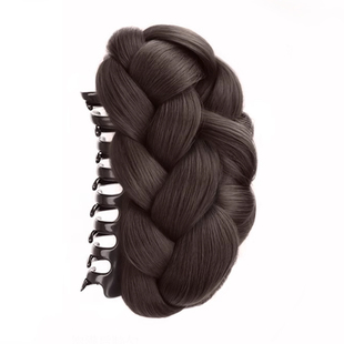丸子头假发女仿真人发抓夹贵气编发麻花花苞头蓬松盘发神器假发包