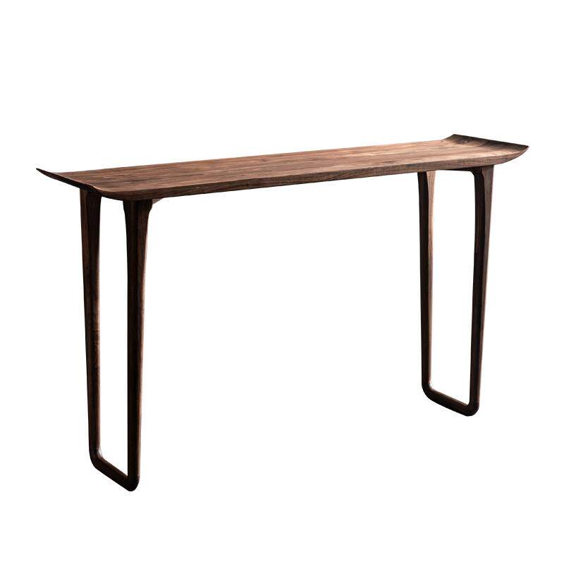 水墨兰亭黑胡桃木玄关桌