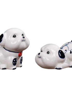 房间狗狗摆件陶瓷装饰简约现代