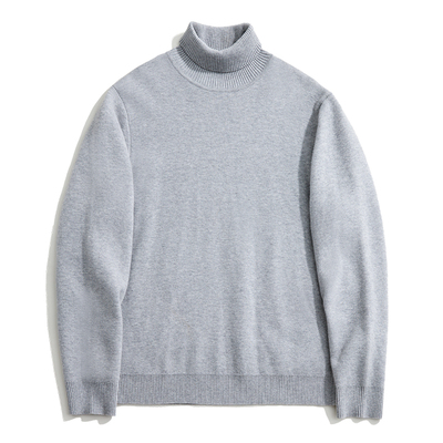 海上公路高领加绒针织衫秋冬季男款毛衣柔软亲肤修身款加厚打底衫