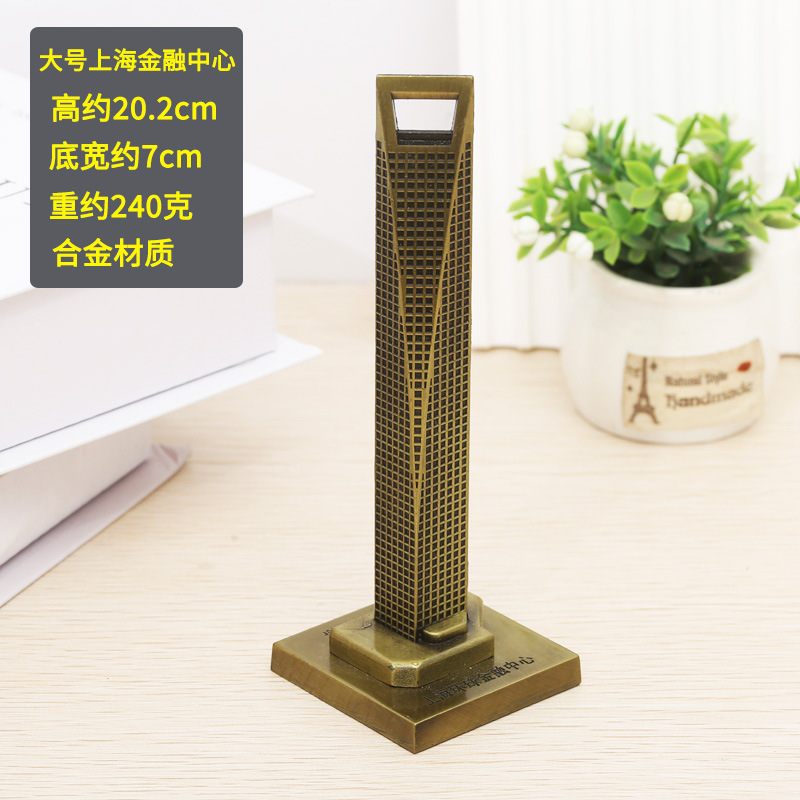 批发上海地标建筑模型东方明珠工艺品家居旅游金属纪念品摆件景区