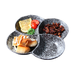 日式分格餐盘减脂健身餐陶瓷家用菜盘分隔餐具大人一人食早餐盘子