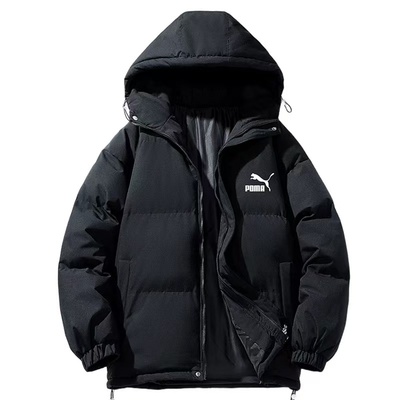 品牌折扣2025冬季新款保暖羽绒棉服女款宽松连帽外套棉衣男棉袄子