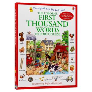 Usborne 葡萄牙语 1000个单词 英文原版 Usborne First Thousand Words in Portuguese 主题单词书 全彩插图 生动有趣 词汇辅导