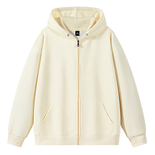 厚实暖和~450G重磅银狐绒卫衣男女冬季加绒加厚拉链开衫连帽外套