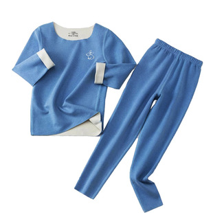 德绒儿童保暖内衣男童女童套装宝宝小孩大童秋冬加绒加厚秋衣秋裤