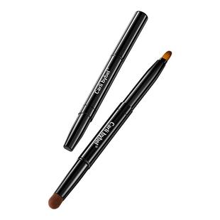 双头唇刷口红刷伸缩便携式圆头晕染小迷你带盖化妆师专业用唇线笔