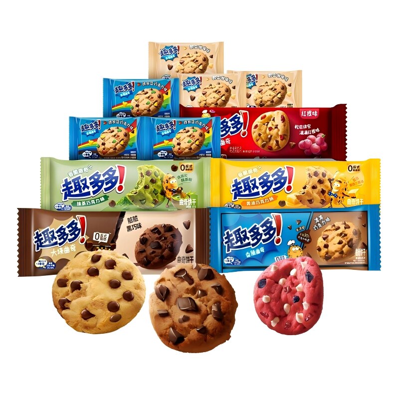 趣多多香脆曲奇黄油抹茶巧克力饼干果味软曲奇分享装